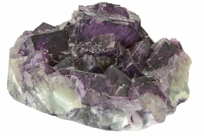 Purple Cubic Fluorite Crystal Cluster - China #163242